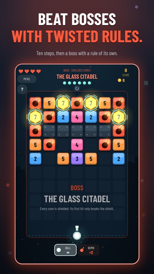 Beat bosses with twisted rules.